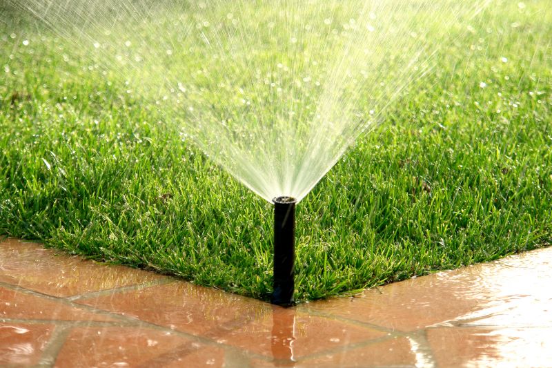 Lawn Sprinkler System in Fall